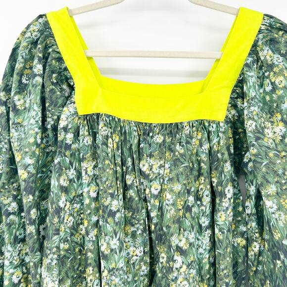 Batsheva X Laura Ashley Peasant Beaumaris Floral Dress Size 4 Sherwood Forest - Picture 4 of 10